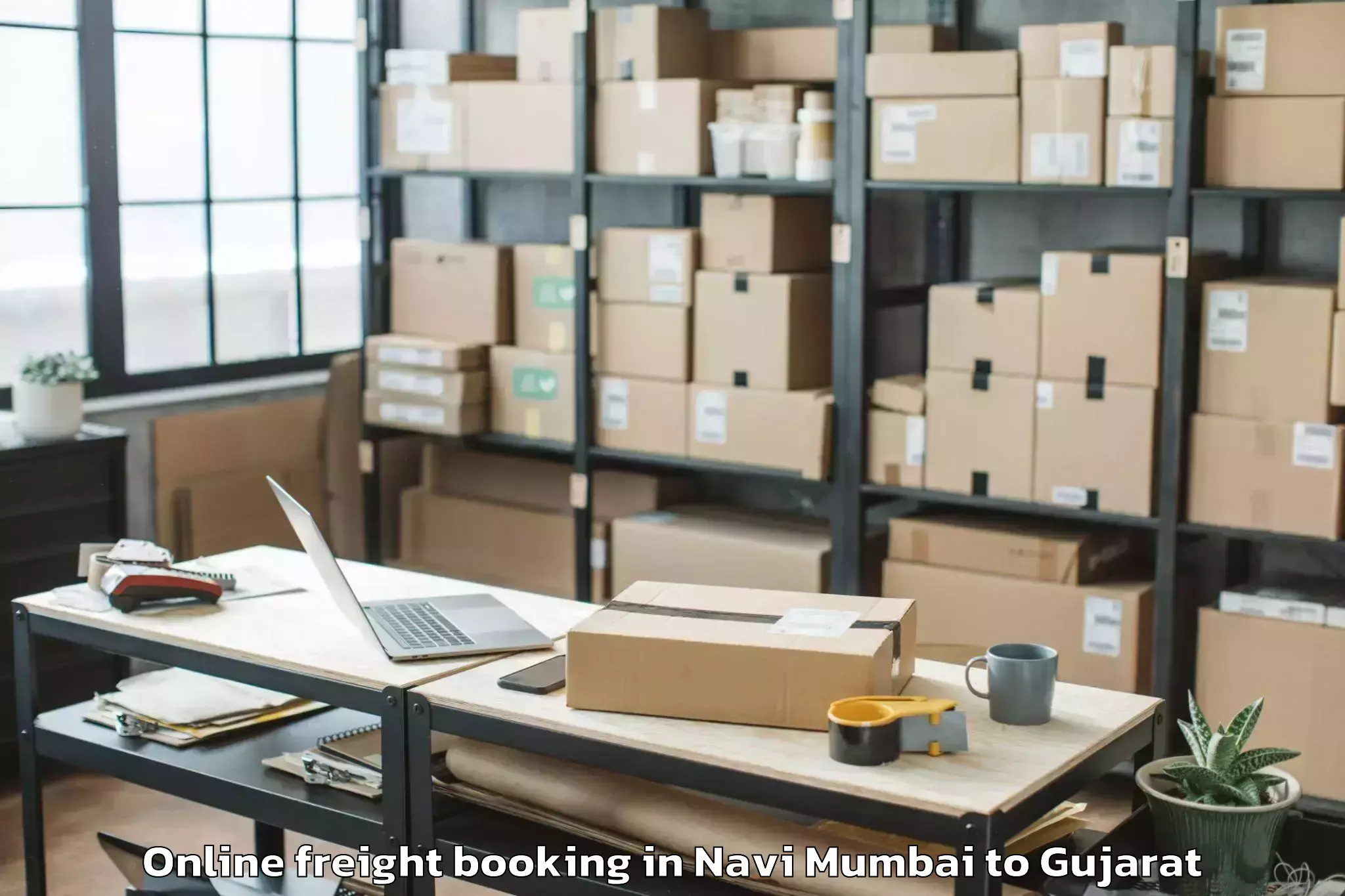 Reliable Navi Mumbai to Bhayavadar Online Freight Booking